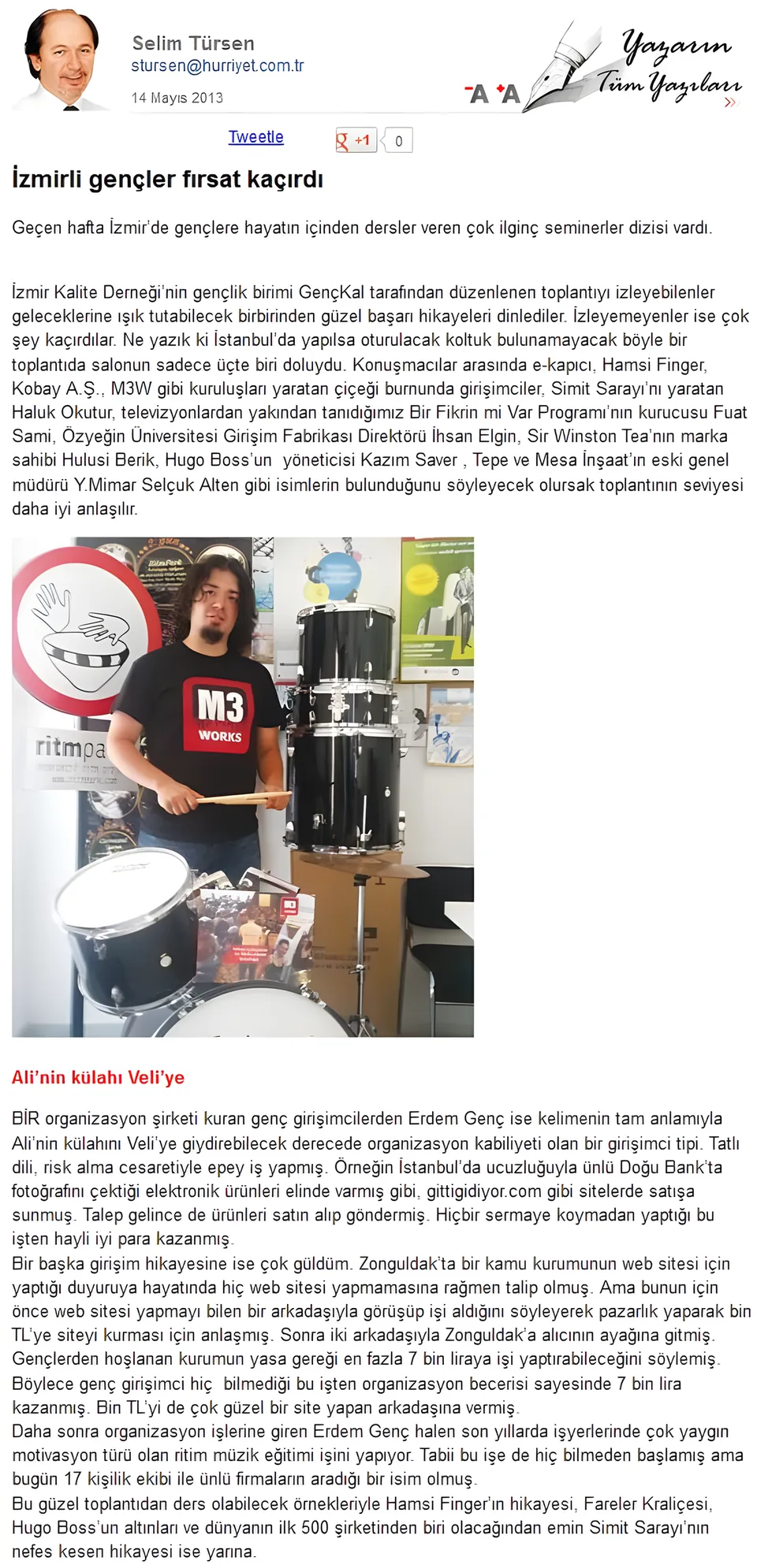 Hürriyet – Erdem Genç