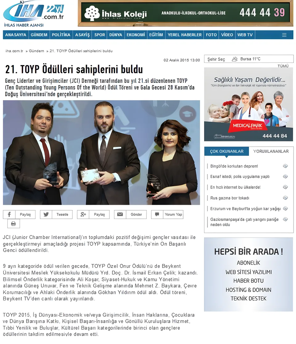 İHA – Toyp Ödülleri