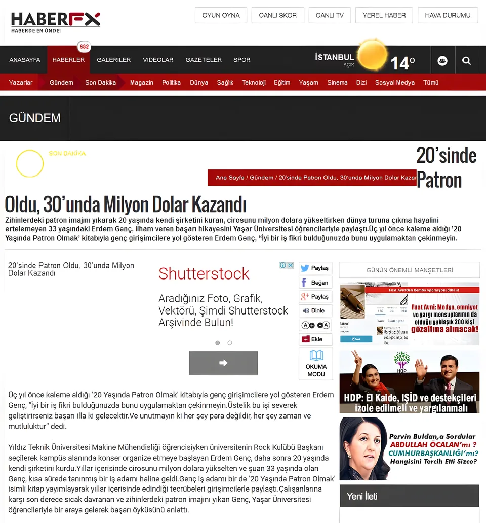 Haberfx – Erdem Genç
