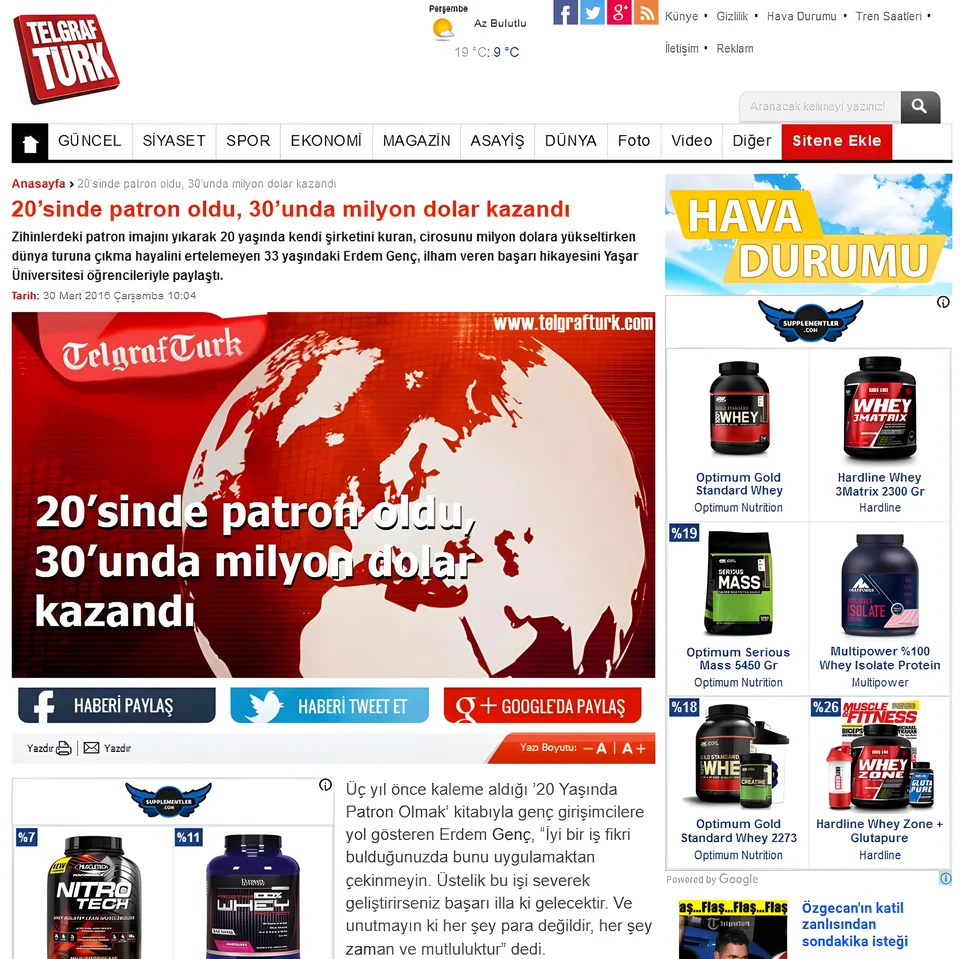 Telgraf Türk – Erdem Genç