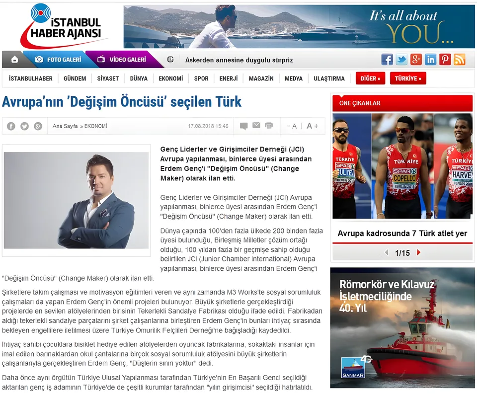 İstanbul Haber Ajansı – Erdem Genç