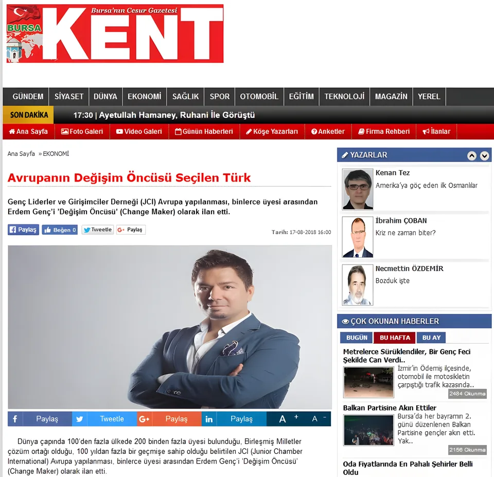 Kent Gazetesi – Erdem Genç